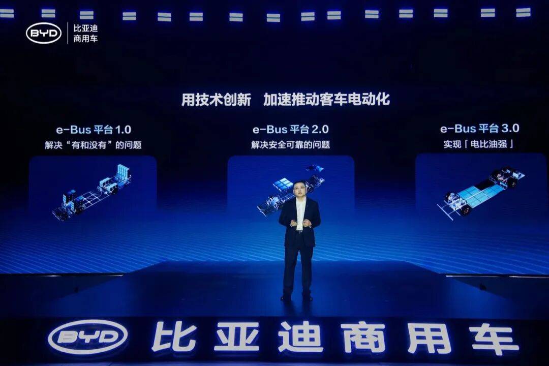 比亞迪發布e-Bus平臺3.0,碳化硅助力電動客車 “電比油強”