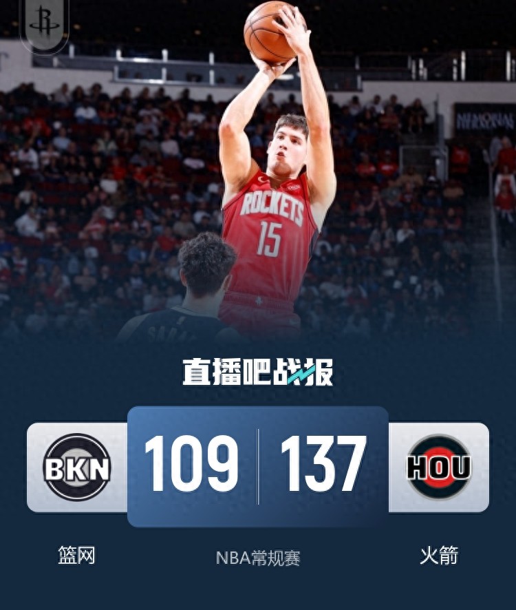 火箭28分大破籃網迎首勝 伊森22+5 KD三節打卡19+6 曼恩21+6